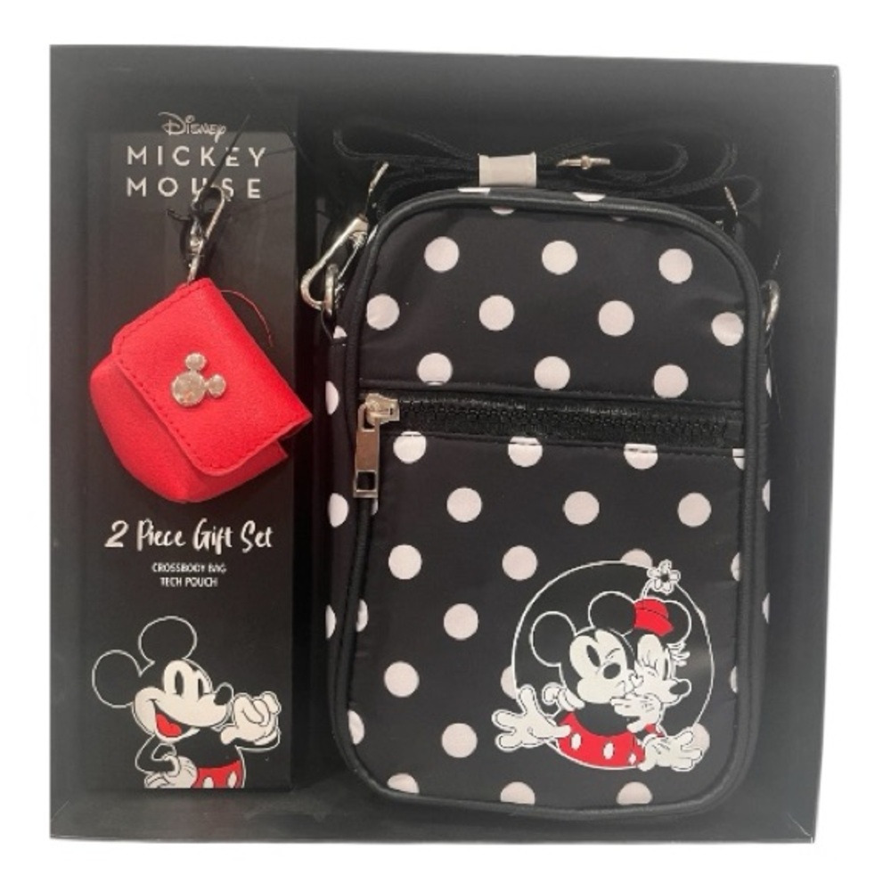 Disney Mickey Mouse Black and White Polka Dot Bag Set